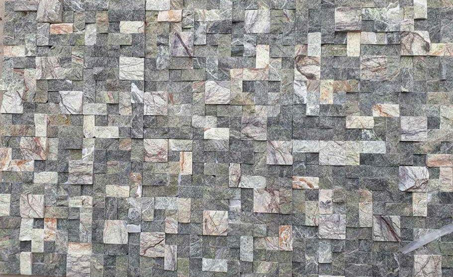 Forest Green Marble Split Face Stone Cladding Tiles